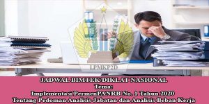 Bimtek Implementasi PermenPANRB No 1 Tahun 2020 Tentang Pedoman Analisis Jabatan dan Analisis Beban Kerja