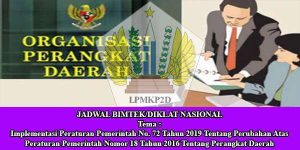 Bimtek PP 72 Nomor Tahun 2019 Tentang Perangkat Daerah